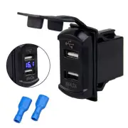 Dual Port USB Charger Socket Power Outlet Adapter Plug for Car Boat Motorcycle (for: Nissan)