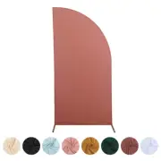 7 ft x 3 ft Matte Fitted Spandex Half Moon Arch Backdrop Stand Cover Party Event