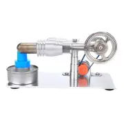 Silver T Shape Hot Air Stirling Engine Micro Generator Mini Steam Engine Model