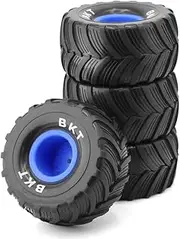 4Pcs 100mm 1/10 Tires Wheel 12mm Hex for 1/18 Mini RC Car Upgrade Parts, Blue