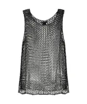 Avant Toi Sleeveless Mesh Top Black