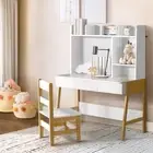 Kids Table and Chairs Set 2PCS Study Activity Toys Storage Desk Drawer WD-AB