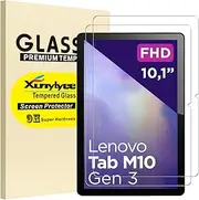 XunyLyee Tempered Glass Screen Protector for Lenovo Tab M10 3rd Gen 10.1 Inch Touch Screen Protector Pack of 2