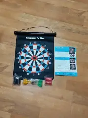Giggle N Go Magnetic Dart Board Checkers Double Sided Two Games New In Box