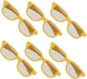 Abaodam Plastic 3D Glasses 6pcs Boys and Girls' Movie Glasses Stereoscopic for Gaming Cinema Home Theater