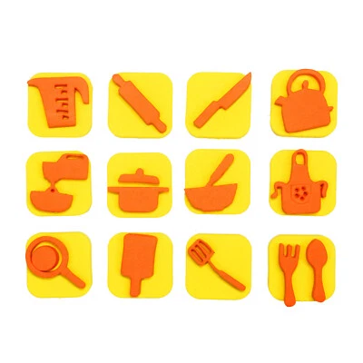 Mini Stamp IN Foam 3,5cm Chef Hat 12 Pieces