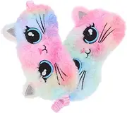ARTSEWPLY 2 Pcs Cute Eye Mask For Sleeping Eye Covers Funny Animal Cat Sleeping Mask Soft Night Sleep Kitten Blindfolds For Women Men Kids
