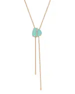 Ettika Turquoise Solstice Turquoise & Cubic Zirconia Lariat Necklace, 33