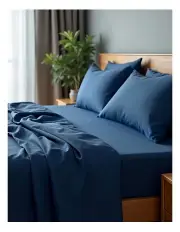 [Royal Comfort] 2000TC Bamboo Cooling Sheet Set in Royal Blue Single