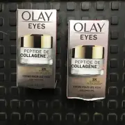 2PK Olay Eyes Collagen Peptide 24 Eye Cream ~ 0.5 FL OZ EA ~NEW