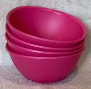 Tupperware LEGACY SOUP BOWLS Set of 4 ~ Pink ~ Cereal Snacks ~ 1-3/4 Cups ~ NEW!