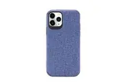 For iPhone 11 Pro Case Fabric Texture Denim Fashionable Protective Cover Blue