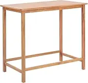 Garden Bar Table 120x65x110 cm Solid Teak Wood,Teak Bar Table for Indoor and Outdoor Dining Durable and WeatherResistant Outdoor Table