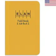 E64-8x4S Sewn Field Surveying Book 4 ⅞ x 7 ¼ Yellow Stiff Cover Pack of 12