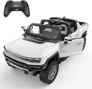 Rastar Remote Control Car 1/16 Scale GMC Hummer EV Pickup RC Car, Electric Off-Road Monster, RC Hummer Truck for Kids Boys, White 2.4G