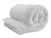 White Warm Fleece Thermal Duvet Doona Cover Set Various Size