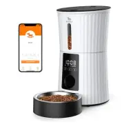 Automatic Cat Feeders Wi-Fi - 4L Dry Food Dispenser for Cats and Dogs 10 Meal...