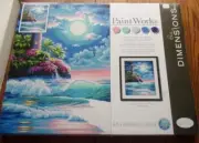 Dimensions Paintworks Paint By Number LIGHTHOUSE in the MOONLIGHT #91424 16"x20"