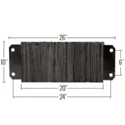 Guardian Dock Bumper Warehouse 26"W x 10"H x 4 1/2"D Horizontal Laminated Rubber