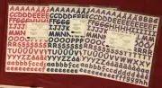 Creative Memories LARGE ABC/123 SASSY Stickers FLAMINGO hot pink or IRIS purple