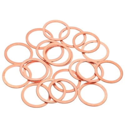 20Pcs M24 Flat Copper Washers 24x30x1.5mm Copper Flat Sealing Ring Washers