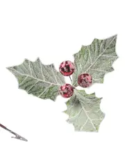 Frosted Holly Berry Christmas Tree Clip 30cm
