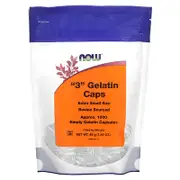 NOW Foods, 3 Gelatin Caps, Extra Small Size, Approx. 1,000 Empty Gelatin Capsules, 1.69 oz (48 g)