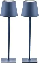 CHLORANTHUS 2 Pack Cordless Table Lamps, 3 Colors Stepless Dimming, 5000mAh Rechargeable Battery LED Desk Lamp for Bedroom/Couple Dinner/Desk/Cafe/Dining Room/Terrace