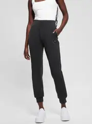 GUESS Women's Black Olympe Long Pants Size: Large, Elastane