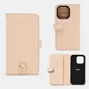 $129 Mimco Hendrix Flip Case iPhone 14 Pro Max in Almond