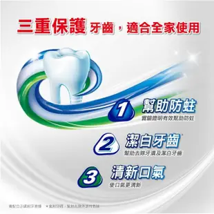 【Colgate 高露潔】三重功效牙膏160gX3入(潔白牙齒/口氣清新)