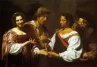 Dream-art Studio Oil painting Simon-Vouet-The-Fortune-Teller gentleman woman art