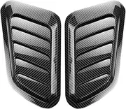 AIOSPSPR Car Hood Tuning Decoration Stickers Air Intake Auto Scoop Bonnet Vent Cover Decoration Styling(Carbon Fiber Black)