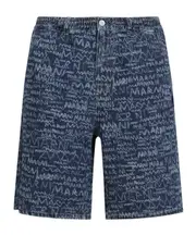 logo-print shorts 33,IT40,29,IT42,31 BLUE KYANITE