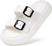 [KVbabby] Cloud Sandals for Kids Slippers Girls Boys Slides Shower Slippers Ultra Cushion Quick Drying Anti-Slip, B-white, 1-2 Big Kid