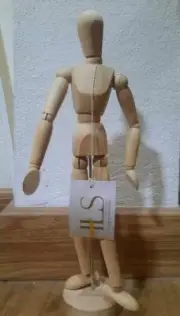 Wooden Puppet Vintage Folk Art Handmade Marionette Home Decor