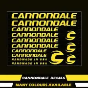 14PC CANNONDALE Vinyl Decals Stickers MANY COLOURS - cycling MTB BMX Bike Frame