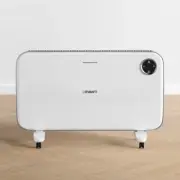 1000W/2000W Electric Convection Heater White Aluminium LED 2 Heat Remote Control