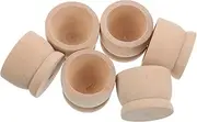 EXHUMKY 6 Pcs Wooden Egg Holder Tray Natural Egg Display for Easter Table Decoration for Kitchen Countertop and Creative Home Decor