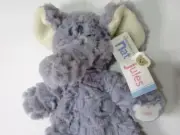 Nat & Jules Ellery Elephant Cozies Gray 13" Plush Rattle Lovey Blankie DEMDACO