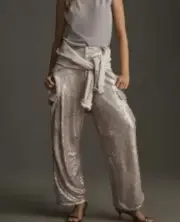 By Anthropologie sequin cargo pants NEW