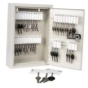 Key Storage Lock Box with Code,Locking Key 40 Keys White Combination Lock