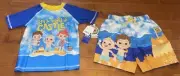 Cocomelon Toddler Boy Swimming Trunks Shorts & Swim Shirt 3T UPF 50 New