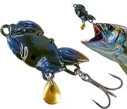 Bass Fishing Bait, Sequin Lure Bait Sinking Spinner Jig, Crab Shape Swimbaits, Fishing Accessories Tools, Spinnerbait for Freshwater Saltwater