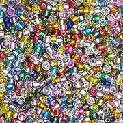 8/0 Craft Glass Seed Beads Bulk, 3mm Pony Beads Hair Beads Waist Beads for Jewelry Making, 4000 Pcs Colorful Bracelet Beads Small Beads for Ladies, Neckalce Waist Earring DIY Craft (Multicolor)