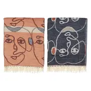 Amalfi Face it Reversible Blue/Pink Throw 170x130cm