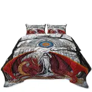Cool Fantasy Art Wisdom the Dragon Queen Coverlet