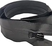 Replacement Waterproof Zip Size #5 Open End Fastener Single Slider Nylon Coil Water Resistant Zipper (Black, 75cm (29.5''))