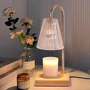 [CULOTOL] Candle Warmer Lamp,Gifts for Mom, Living Bedroom Home Decor Dimmable Vintage Wax Melt Warmer for Scented Wax Jar Candle with 2 Bulbs Timer(Set of 1)