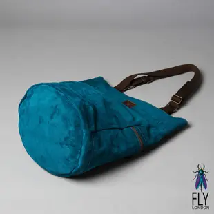 Fly London - 旅行用長筒型可調式購物托特包 - 青石綠